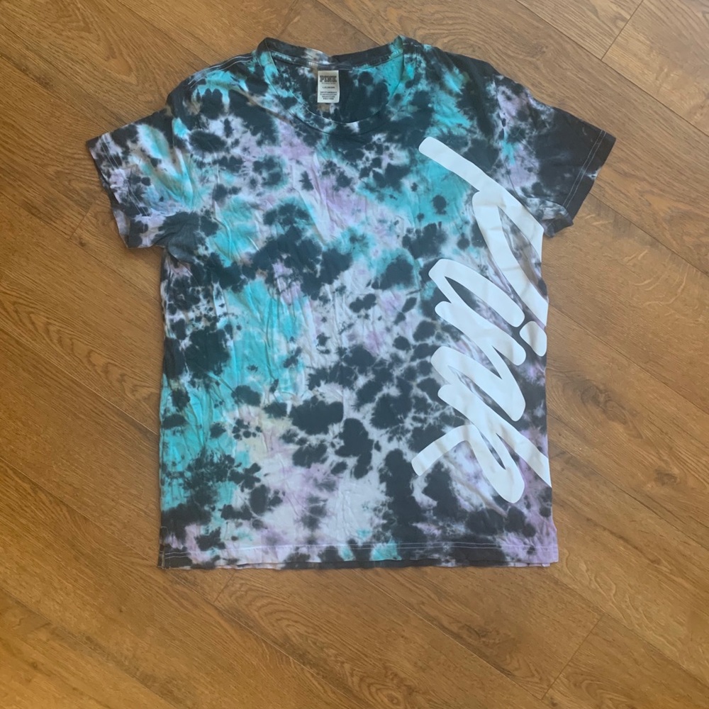 VS PINK tie dye purple luxe shirt size large